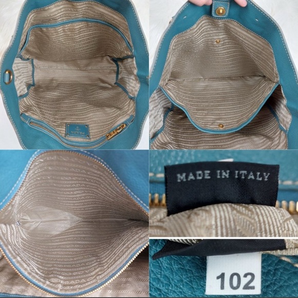 Prada Vitello Daino Marine Leather Bag - Picture 7 of 8